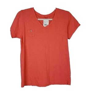 Fresh Produce Heritage Logo Fem T Shirt XS NWT Coral Red Bias Closet Staple